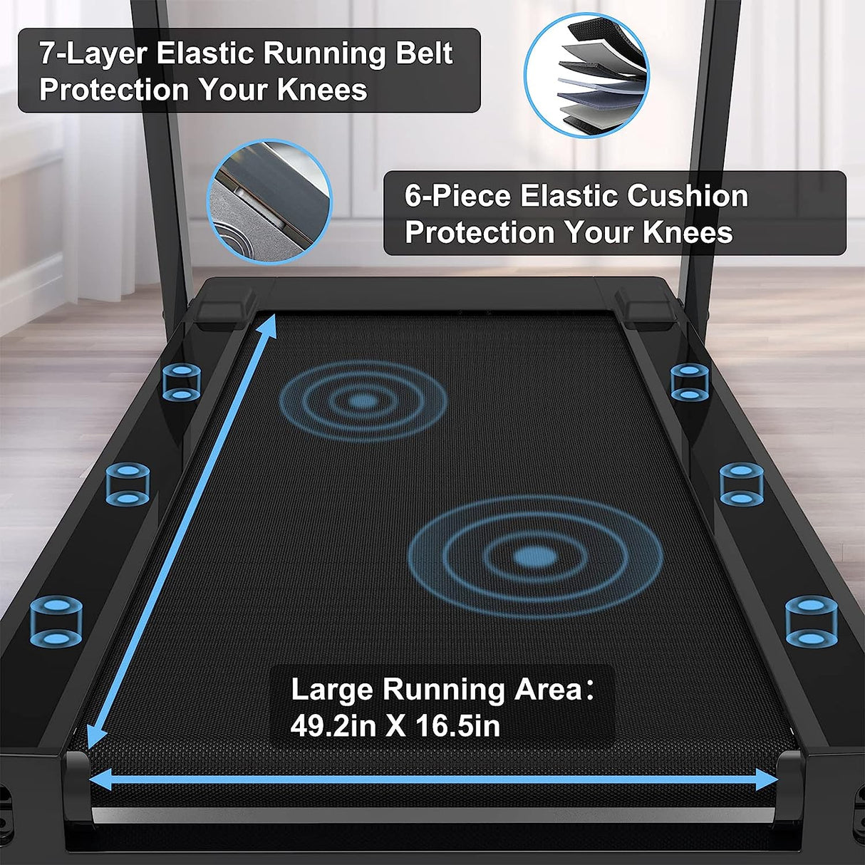 RUNOW Incline Treadmill, Perfect as Treadmills for Home Walking and Running, Foldable Treadmill Support Bluetooth and Customized Programs, Easy Assembly Exercise Machine